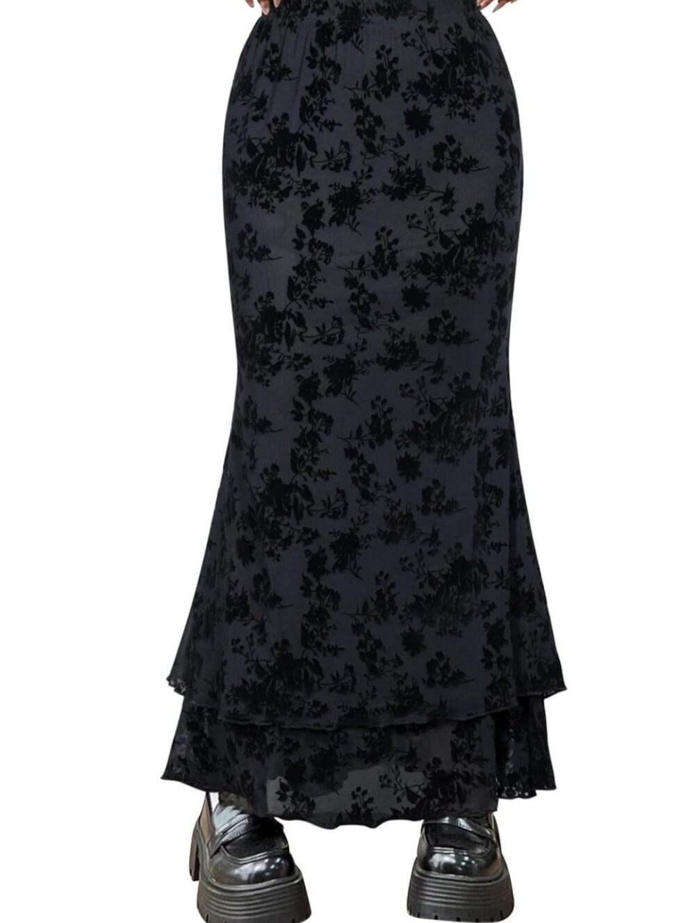 Floral Goth Skirt